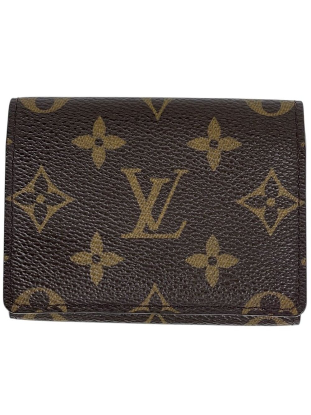 Louis Vuitton Envelope Business Card Holder Case Monogram Brown
